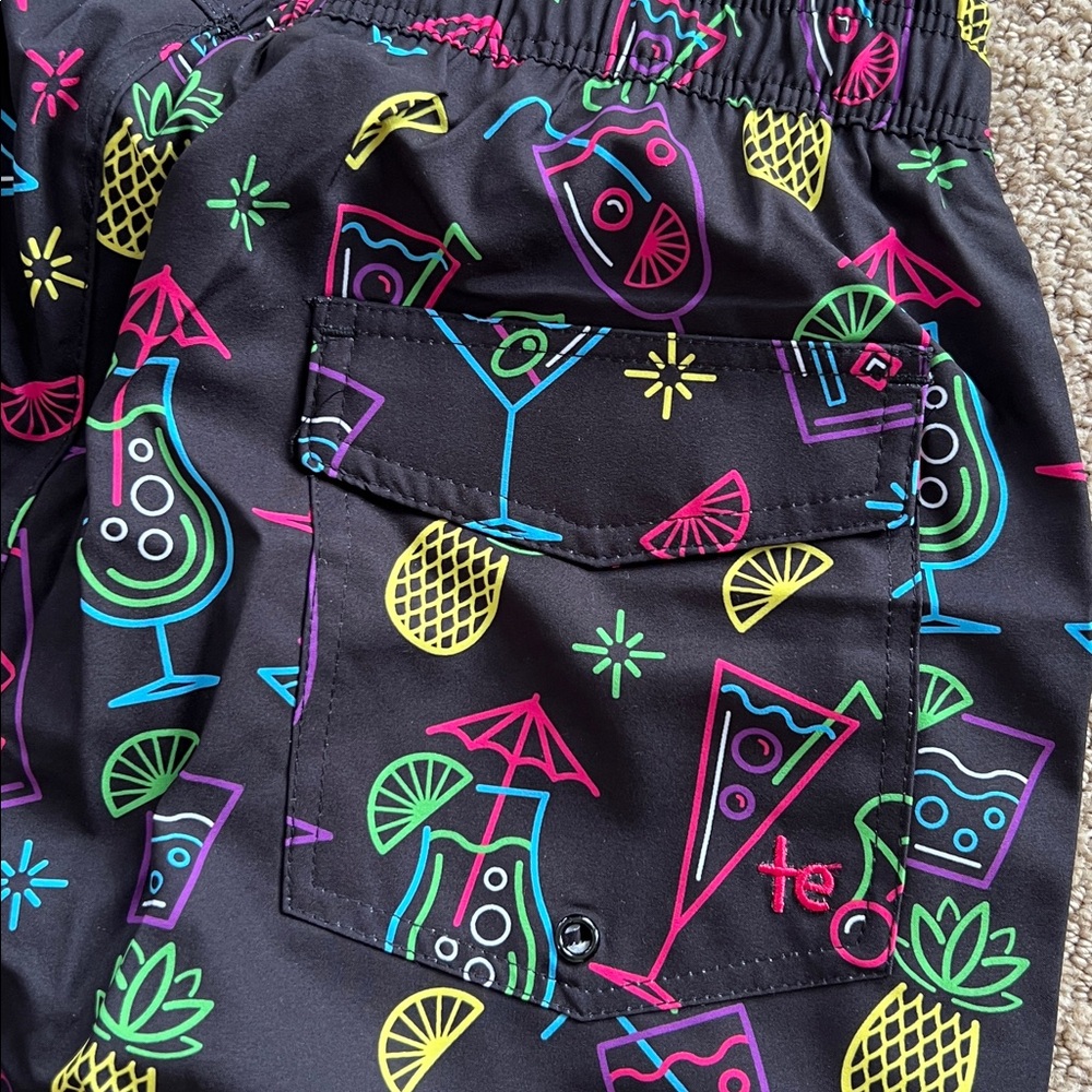 Tipsy Elves Neon Nightcap Swim Trunks - Picture 4 of 7